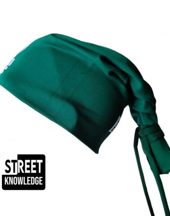 Бийни шапка с бродерия Street Knowledge в зелен цвят, Шапки бийнита - Hoodstyle.bg