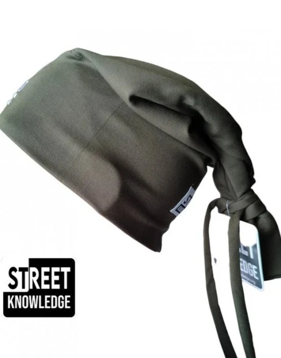 Бийни шапка с бродерия Street Knowledge в цвят каки, Шапки бийнита - Hoodstyle.bg