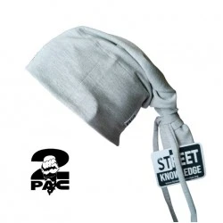 Бийни шапка в светлосиво с бродерия 2Pac Beanie Street Knowledge