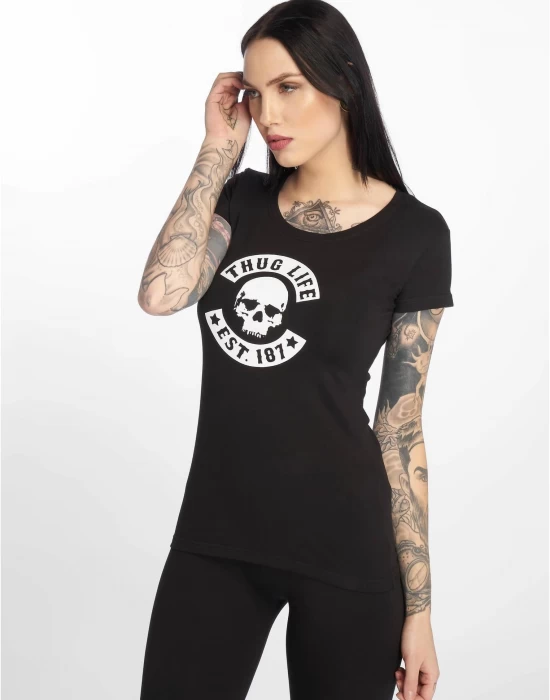 Дамска тениска в черен цвят Thug Life Queen, Тениски - Hoodstyle.bg