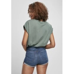 Дамска тениска в зелено от Urban Classics Ladies Extended Shoulder 