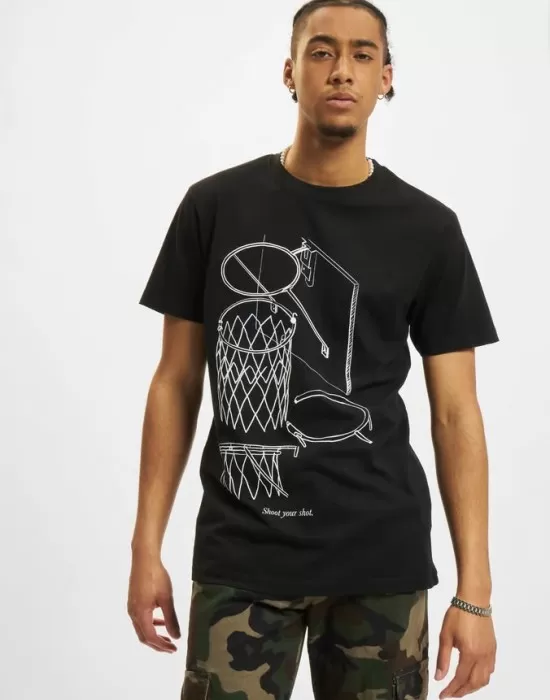 Мъжка тениска в черен цвят Mister Tee Shooting the Hoop, Тениски - Hoodstyle.bg