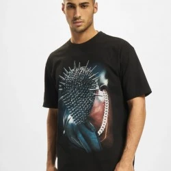 Мъжка тениска в черен цвят Mister Tee Thorned Mask