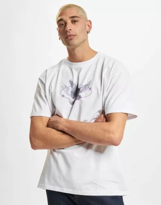Мъжка тениска в бял цвят Mister Tee Vive la Liberte, Тениски - Hoodstyle.bg