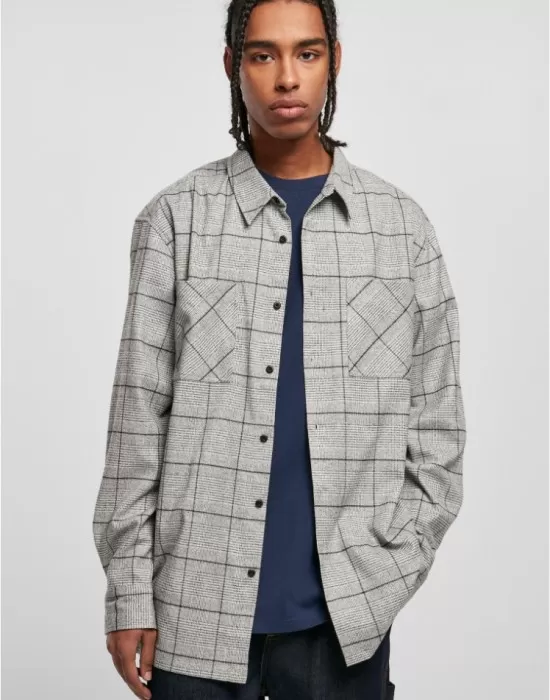 Мъжка дълга карирана риза Urban Classics Long Shirt, Ризи - Hoodstyle.bg