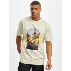 Мъжка тениска в цвят екрю Mister Tee Pray Painting