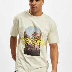 Мъжка тениска в цвят екрю Mister Tee Pray Painting
