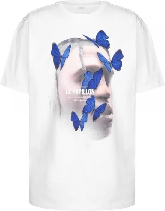 Мъжка тениска в бял цвят Mister Tee Le Papillon, Тениски - Hoodstyle.bg