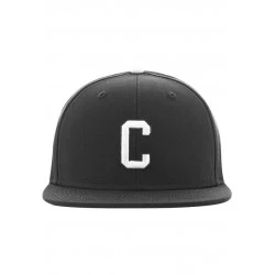 Шапка с козирка в сив и черен цвят Letter Snapback C 