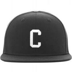 Шапка с козирка в сив и черен цвят Letter Snapback C 