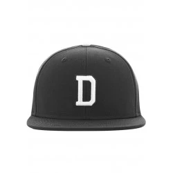 Шапка с козирка в сив и черен цвят Letter Snapback D 