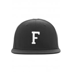 Шапка с козирка в сив и черен цвят Letter Snapback F