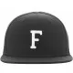 Шапка с козирка в сив и черен цвят Letter Snapback F, Шапки с козирка - Hoodstyle.bg