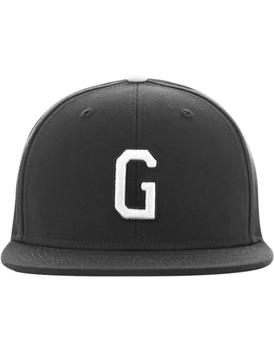 Шапка с козирка в сиво Letter Snapback G, Шапки с козирка - Hoodstyle.bg