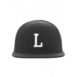 Шапка с козирка в сив и черен цвят Letter Snapback L 