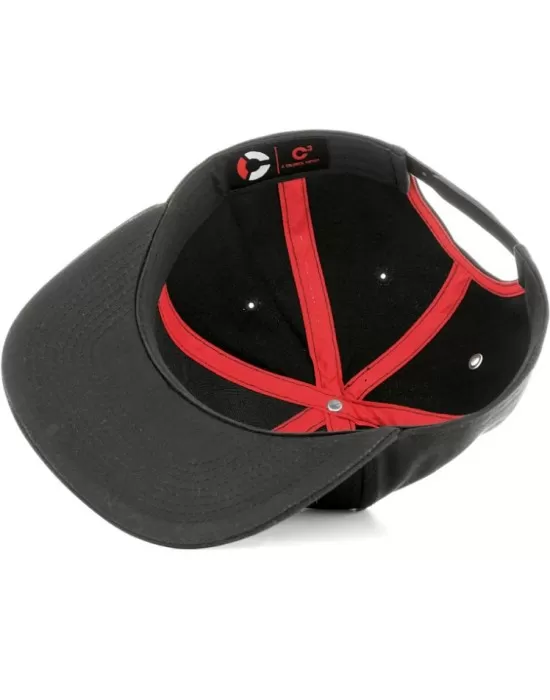 Шапка с козирка в сив и черен цвят Letter Snapback H, Шапки с козирка - Hoodstyle.bg