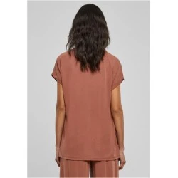 Дамски тениска с паднали ръкави в цвят праскова Urban Classics Ladies Shoulder Tee