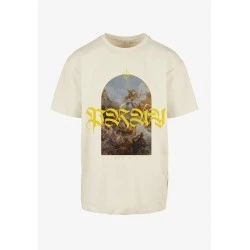 Мъжка тениска в цвят екрю Mister Tee Pray Painting