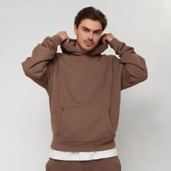 Мъжки суичър с качулка в кафяв цвят Urban Classics Hoody bark