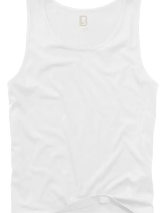 Мъжки изчистен потник в бял цвят Brandit, Потници - Hoodstyle.bg