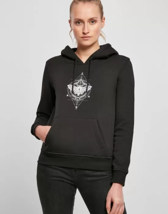 Дамски суичър в черен цвят Mister Tee Ladies Moth Hoody black, Суичъри - Hoodstyle.bg