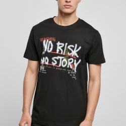 Мъжка тениска в черен цвят Mister Tee No Risk No Story Tee black 