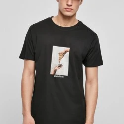 Мъжка тениска в черен цвят Mister Tee God Given Pizza Tee black 