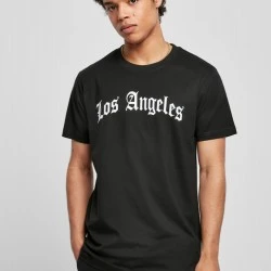Мъжка тениска в черен цвят Mister Tee Los Angeles Wording Tee black 
