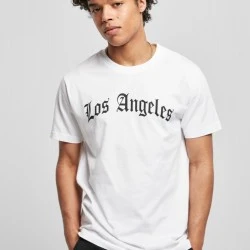 Мъжка тениска в бял цвят Mister Tee Los Angeles Wording Tee white 