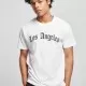 Мъжка тениска в бял цвят Mister Tee Los Angeles Wording Tee white, Тениски - Hoodstyle.bg