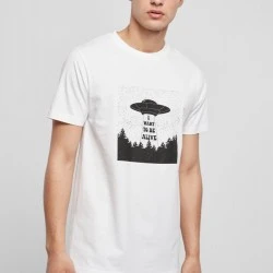 Мъжка тениска в бял цвят Mister Tee I Want To Be Alive Tee white 