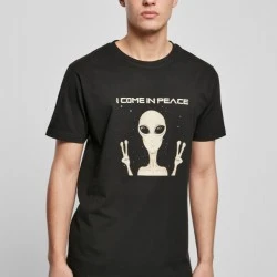 Мъжка тениска в черен цвят Mister Tee I Come In Peace Tee black 