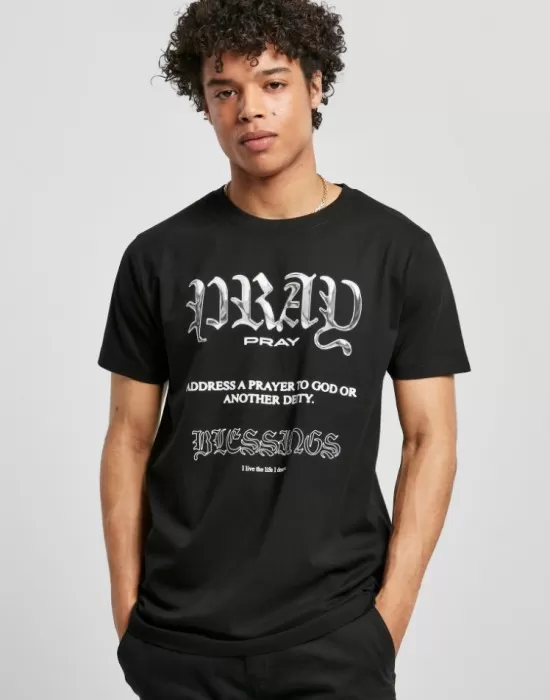 Мъжка тениска в черен цвят Pray Variation Tee black, Тениски - Hoodstyle.bg