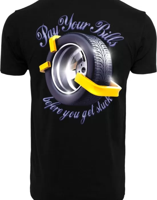 Мъжка тениска в черен цвят Mister Tee Pay Your Bills Tee black, Тениски - Hoodstyle.bg