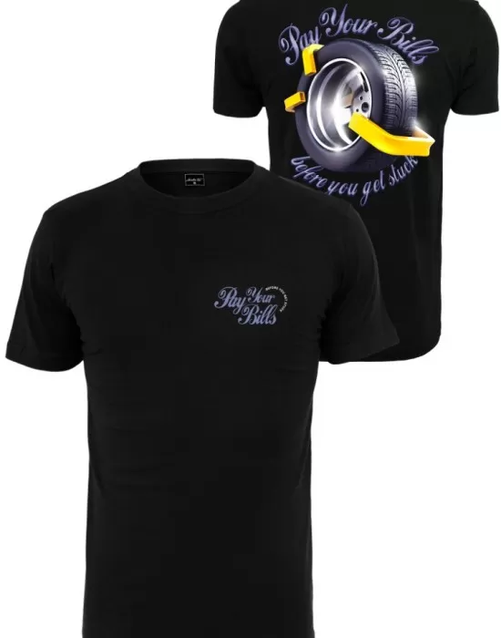 Мъжка тениска в черен цвят Mister Tee Pay Your Bills Tee black, Тениски - Hoodstyle.bg
