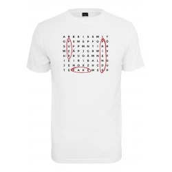 Мъжка тениска в бял цвят Mister Tee Crossword 