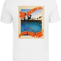 Мъжка тениска в бял цвят Mister TeeSave Skaters Life