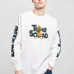 Мъжка блуза в бял цвят Mister Tee Space Jam Taz Pose