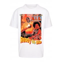 Мъжка тениска в бял цвят Mister Tee Biggie Ready To Die 