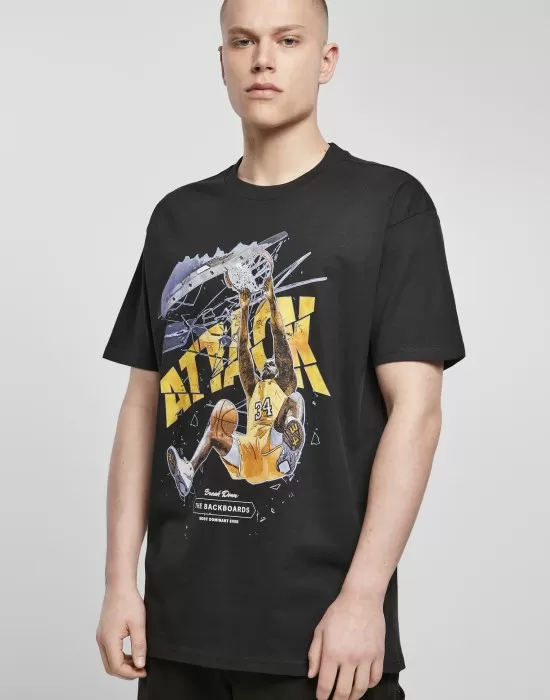 Мъжка тениска в черно Mister Tee Attack Player, Тениски - Hoodstyle.bg