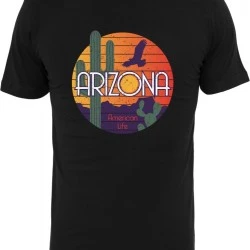 Мъжка тениска в черен цвят Mister Tee American Life Arizona