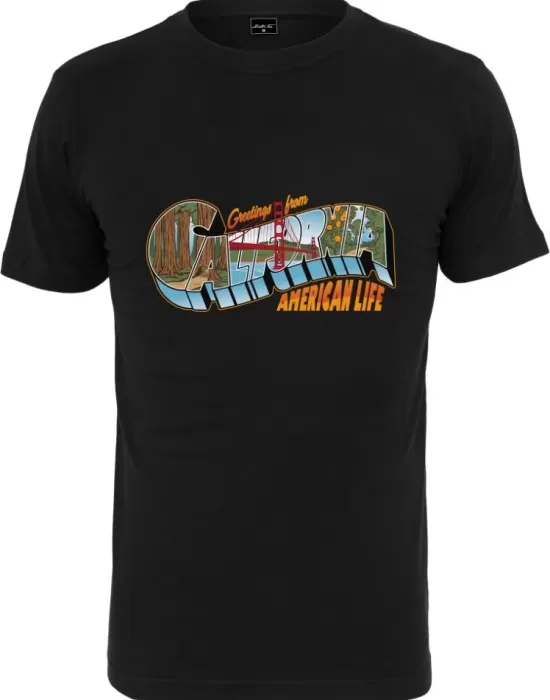 Мъжка тениска в черен цвят Mister Tee American Life Greetings, Тениски - Hoodstyle.bg