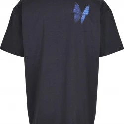Мъжка тениска в тъмносиньо Mister Tee Le Papillon 