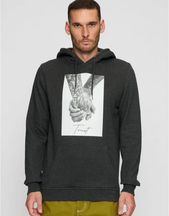 Мъжки суичър в тъмносив цвят Mister Tee Trust 2.0, Суичъри - Hoodstyle.bg