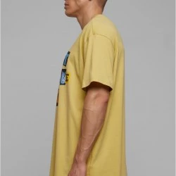 Мъжка тениска в жълт цвят Mister Tee Hate it or Love it Oversize