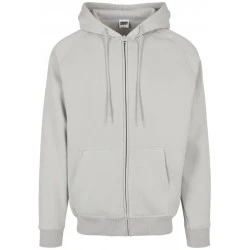 Мъжки изчистен анцуг с качулка Urban Classics Blank Suit в светлосиво и тъмночервено