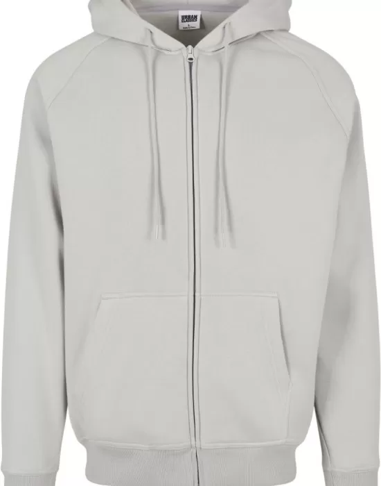 Мъжки изчистен анцуг с качулка Urban Classics Blank Suit в светлосиво и тъмночервено, Анцузи - Hoodstyle.bg