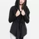 Дамска жилетка с качулка в черен цвят Urban Classics  Ladies Hooded Sweat Cardigan black, Жилетки - Hoodstyle.bg