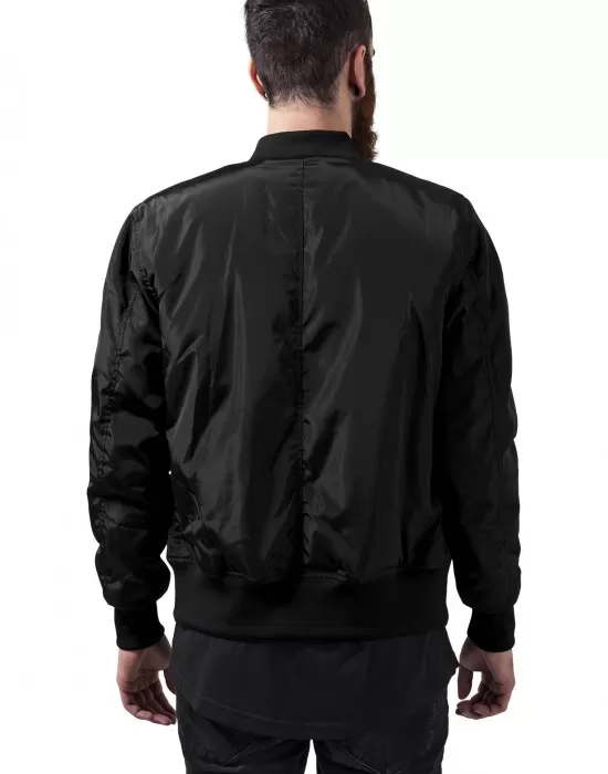 Мъжко черно яке тип бомбър Urban Classics blk/blk, Бомбъри - Hoodstyle.bg
