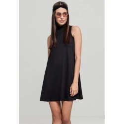 Дамска мини рокля в черен цвят Urban Classics Ladies A-Line Turtleneck Dress black 